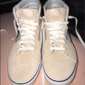cream high top vans